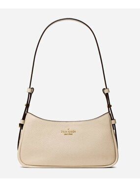 New Kate Spade Juliette Small Shoulder Bag Pebble Leather Light Sand
